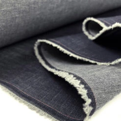 8oz Denim - Deux - Blue Marl 8 8oz Denim - Deux - Blue Marl -Croft Mill Store mid weight denim fabric deux 8oz blue marl fold