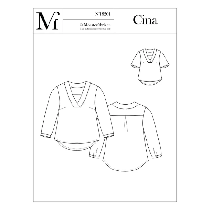 Monsterfabriken - Cina Top Pattern (96-116cm Chest) 3 Monsterfabriken - Cina Top Pattern (96-116cm Chest)