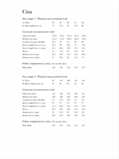 Monsterfabriken - Cina Top Pattern (96-116cm Chest) 8 Monsterfabriken - Cina Top Pattern (96-116cm Chest) -Croft Mill Store monsterfabriken cina top pattern size chart