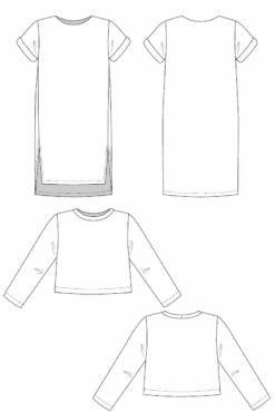 Named - Inari Dress & Top Pattern (Sizes 4-28) 31 Named - Inari Dress & Top Pattern (Sizes 4-28) -Croft Mill Store named clothing inari dress and top sketch
