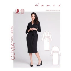 Named - Olivia Wrap Dress Pattern (UK 4-28)