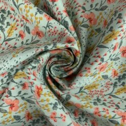 Organic Cotton - Efflorescence - Mint 8 Organic Cotton - Efflorescence - Mint -Croft Mill Store organic cotton efflorescence mint floral gots and oeko tex standard 100 cotton poplin fabric swirl