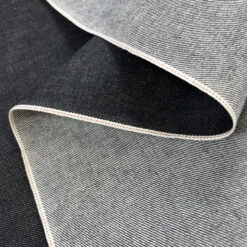 Organic Denim - Red Selvedge - Black 7 Organic Denim - Red Selvedge - Black -Croft Mill Store organic 13 5oz denim fabric red selvedg black fold