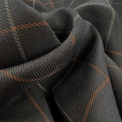 Pastimes 7 Pastimes -Croft Mill Store pastimes check polyester wool black suiting fabric cu