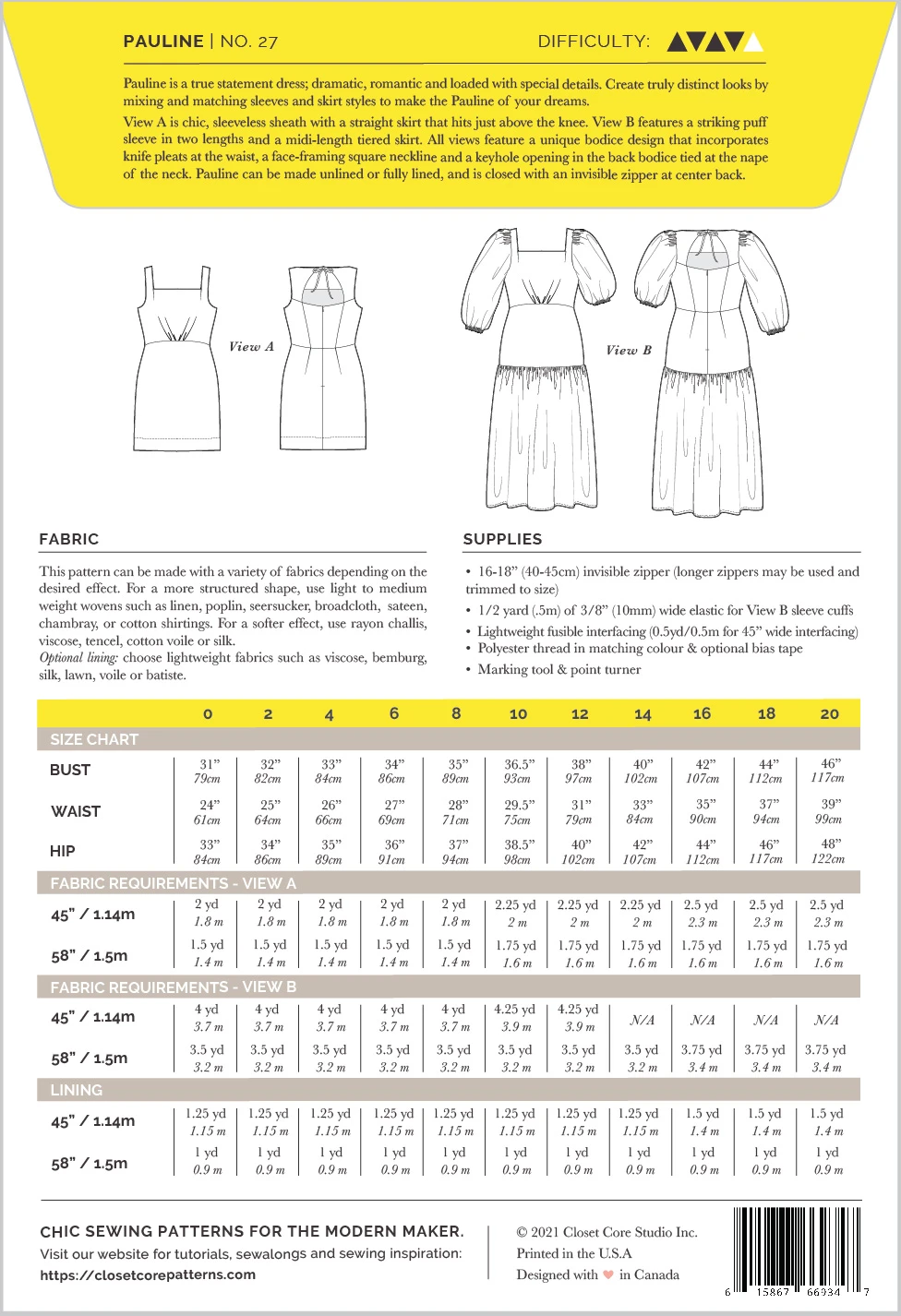 Closet Core Patterns - Pauline Dress Pattern (Sizes 0-20) 4 Closet Core Patterns - Pauline Dress Pattern (Sizes 0-20) - Image 2