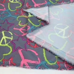 Peace Sign -Croft Mill Store peace sign funky rainproof anorak peace fabric fold