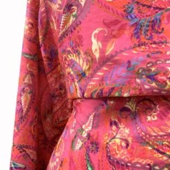 Pima Cotton Lawn - Magnificent 7 Pima Cotton Lawn - Magnificent -Croft Mill Store pima cotton lawn magnificent pink floral paisley close up