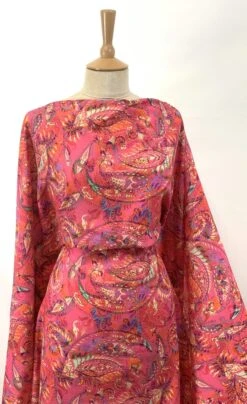 Pima Cotton Lawn - Magnificent 9 Pima Cotton Lawn - Magnificent -Croft Mill Store pima cotton lawn magnificent pink floral paisley dress