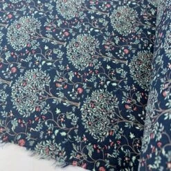 Pima Cotton Lawn - Mulberry Tree - Blue & Green -Croft Mill Store pima cotton lawn mulberry tree blue