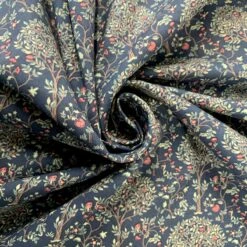 Pima Cotton Lawn - Mulberry Tree - Blue & Green