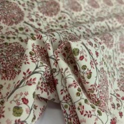 Pima Cotton Lawn - Mulberry Tree - Red & Pink