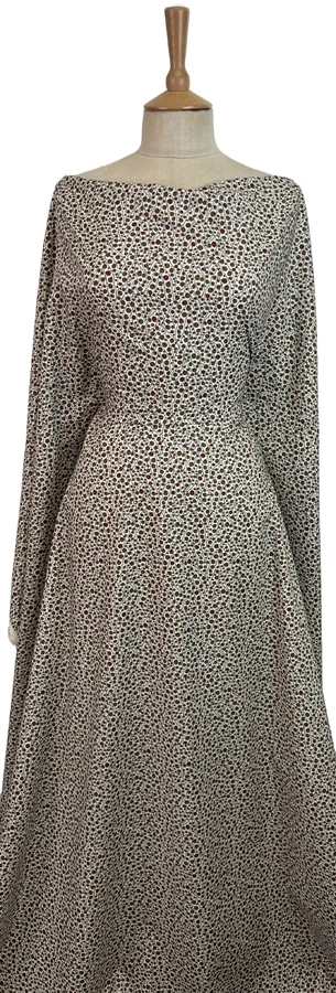 Pima Cotton Lawn - Cherry Berry Olive 5 Pima Cotton Lawn - Cherry Berry Olive - Image 3