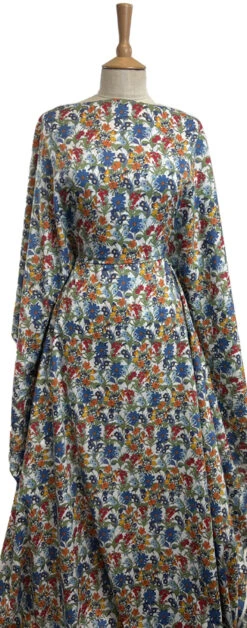 Pima Cotton Lawn - Afternoon Delight - Multi 9 Pima Cotton Lawn - Afternoon Delight - Multi -Croft Mill Store pima cotton lawn afternoon delight multi coloured floral dressmaking fabric mannequin