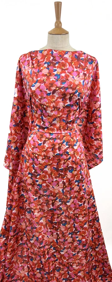 Pima Cotton Lawn - Sunset Peony - Image 5