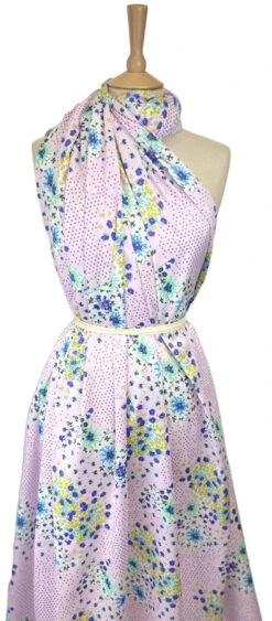 Blushing Beauty -Croft Mill Store pink floral print cotton lawn dress fabric blushing beauty