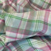 Cotton Lawn - Apple & Rhubarb 1 Cotton Lawn - Apple & Rhubarb -Croft Mill Store pink green ivory checked dress fabric cotton lawn apple and rhubarb cu