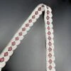 Polyester Flat Lace Trim - Ella - Red -Croft Mill Store polyester flat lace trim ella red fold