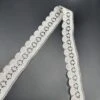 Polyester Flat Lace Trim - Sasha - Ivory 1 Polyester Flat Lace Trim - Sasha - Ivory -Croft Mill Store polyester flat lace trim sasha ivory fold