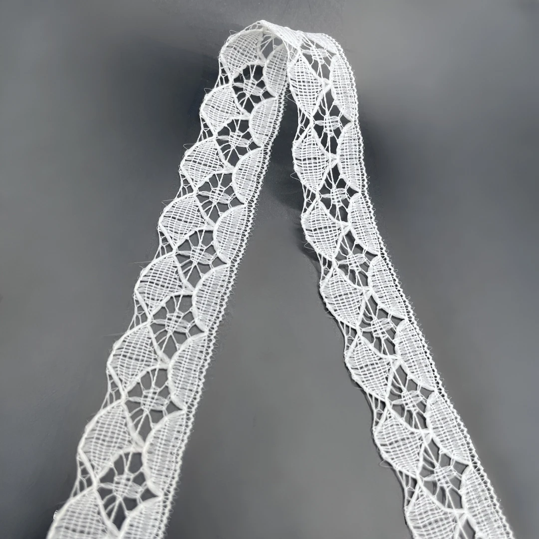 Polyester Flat Lace Trim - Sophie - Soft White 3 Polyester Flat Lace Trim - Sophie - Soft White