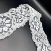Polyester Flat Lace Trim - Summer - White 1 Polyester Flat Lace Trim - Summer - White -Croft Mill Store polyester flat lace trim summer white fold