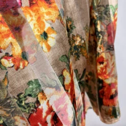 Claudia 11 Claudia -Croft Mill Store polyester organza striped orange floral claudia drape