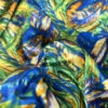 Party In Rio - Green 1 Party In Rio - Green -Croft Mill Store polyester satin dress fabric jungle leaf party in rio blue cu