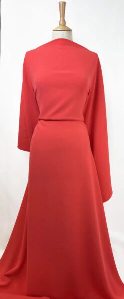 Triple Crepe - Strawberry -Croft Mill Store polyester triple crepe fabric strawberry dress