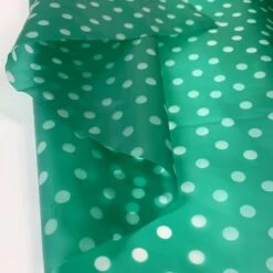 Croft Mill Store 6 Printed PU Polyurethane β Polka β Green