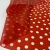 Printed PU Polyurethane - Polka - Red -Croft Mill Store printed pu polyurethane polka red fabric cu1