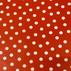Printed PU Polyurethane - Polka - Red 7 Printed PU Polyurethane - Polka - Red -Croft Mill Store printed pu polyurethane polka red fabric s