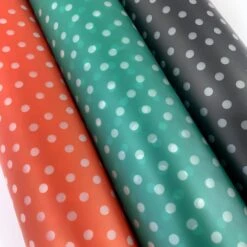 Printed PU Polyurethane - Polka - Black 12 Printed PU Polyurethane - Polka - Black -Croft Mill Store printed pu polyurethane polka red green black group1 2