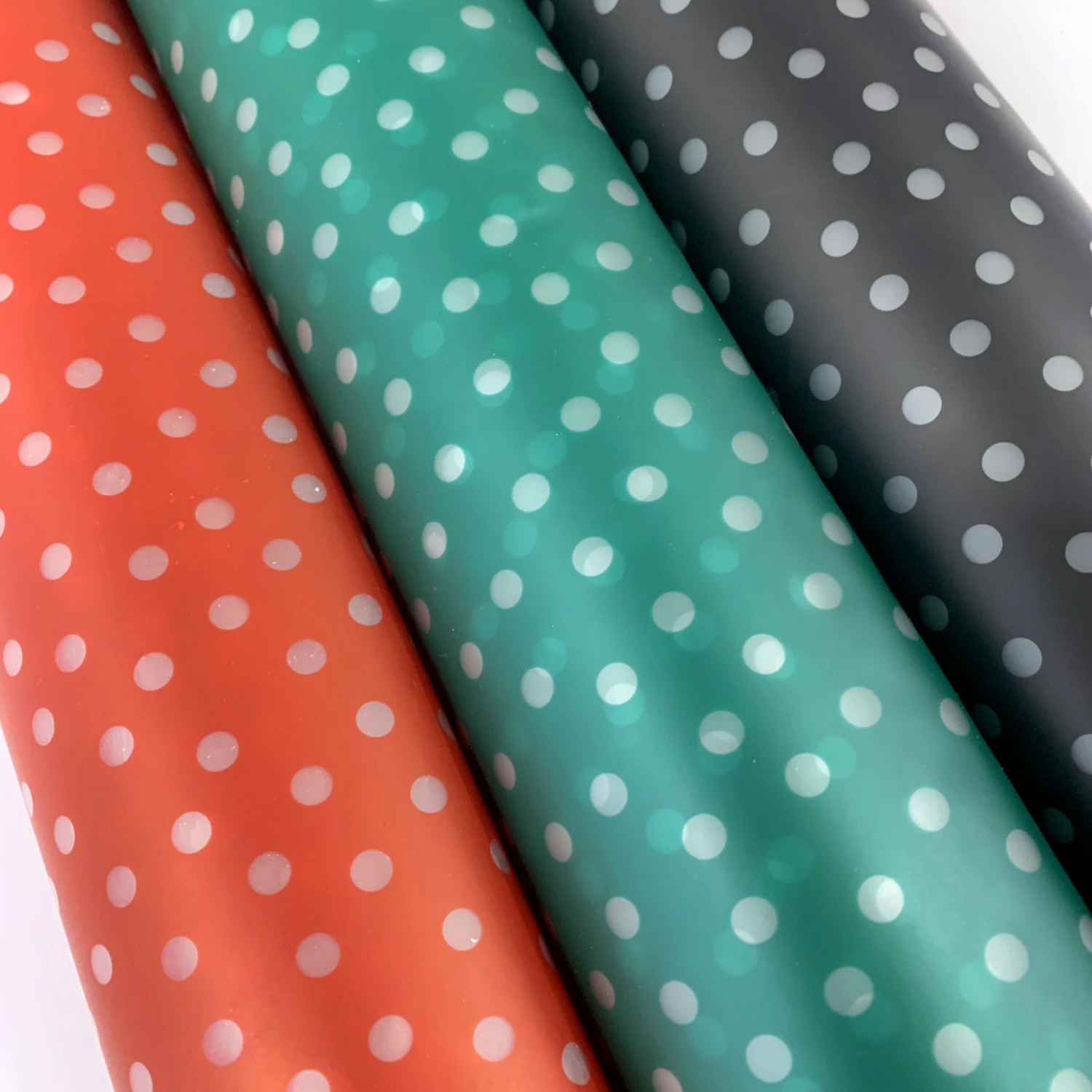 Printed PU Polyurethane - Polka - Black 8 Printed PU Polyurethane - Polka - Black - Image 6