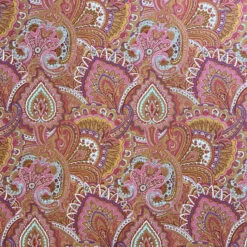 Printed Canvas - Jo Pink 9 Printed Canvas - Jo Pink -Croft Mill Store printed canvas jo pink paisley patterned cotton duck fabric