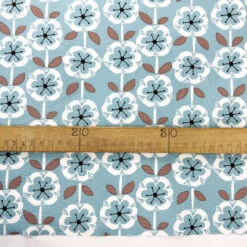 Canvas Print - Primrose Blue -Croft Mill Store printed cotton canvas fabric floral a better place primrose blue ruler