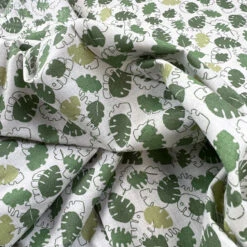 Rudiments - Bamako 8 Rudiments - Bamako -Croft Mill Store printed cotton dress fabric rudiments green leaves bamako cu