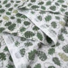 Rudiments - Bamako -Croft Mill Store printed cotton dress fabric rudiments green leaves bamako fold