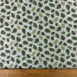 Rudiments - Bamako 9 Rudiments - Bamako -Croft Mill Store printed cotton dress fabric rudiments green leaves bamako ruler