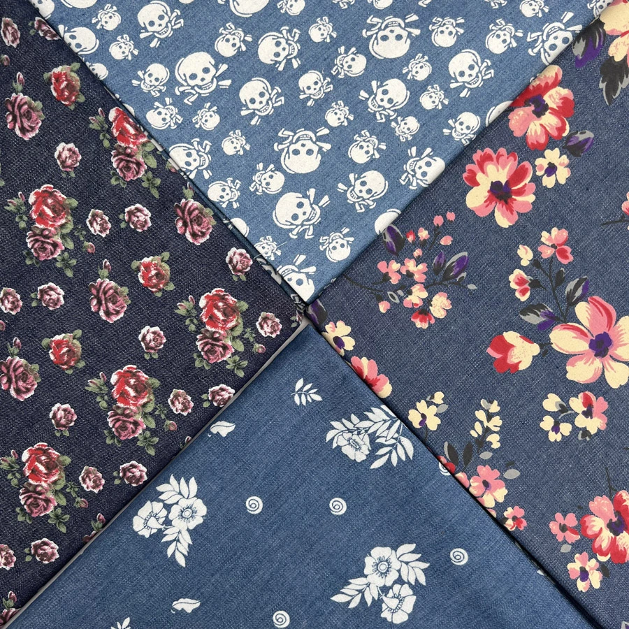 Printed Denim Chambray Bundle 2 4 Printed Denim Chambray Bundle 2 - Image 2