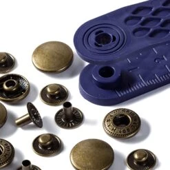 Prym - Anorak Press Fasteners - Brass (15mm) 7 Prym - Anorak Press Fasteners - Brass (15mm) -Croft Mill Store prym anorak press fasteners pack 0f 10 brass all 2