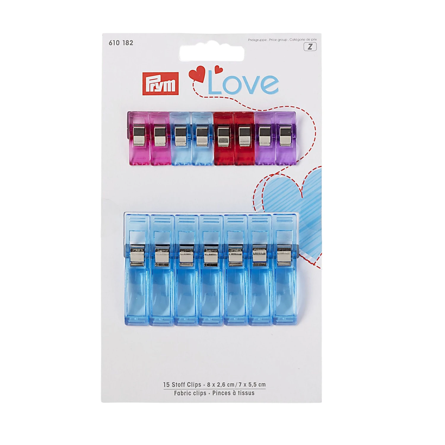 Prym Love - Pack Of 15 Fabric Clips 4 Prym Love - Pack Of 15 Fabric Clips - Image 2