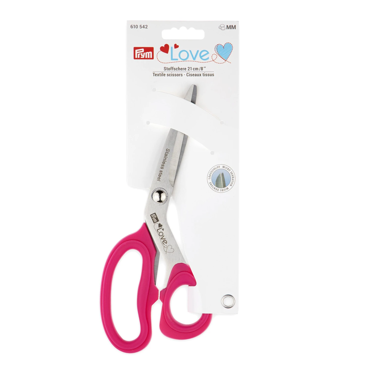 Prym Love - Textile Scissors - Pink (21cm) 3 Prym Love - Textile Scissors - Pink (21cm)