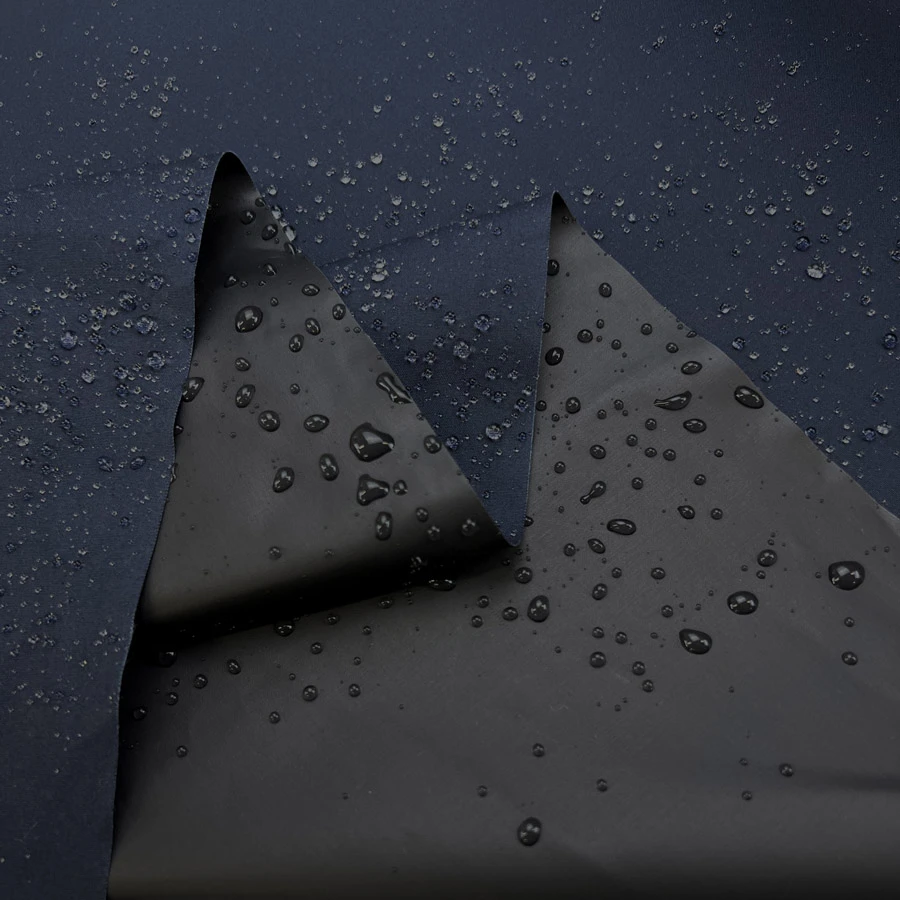 PU Coated Cotton - Navy 3 PU Coated Cotton - Navy