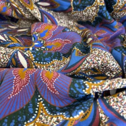 African Lily 12 African Lily -Croft Mill Store purple floral viscose twill dress fabric african lily cu