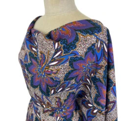 African Lily 14 African Lily -Croft Mill Store purple floral viscose twill dress fabric african lily side2