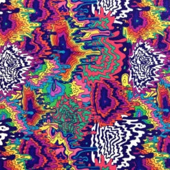 Jersey - Rainbow Drip 9 Jersey - Rainbow Drip -Croft Mill Store rainbow drip trippy multicoloured fabric print