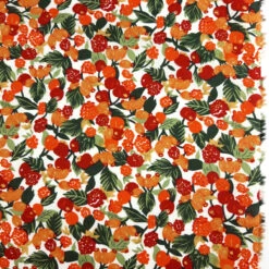 Regency - The Good Life 5 Regency - The Good Life -Croft Mill Store regency the good life berries forest themed orange red green floral fruity dress cotton fabric pattern fabric photo