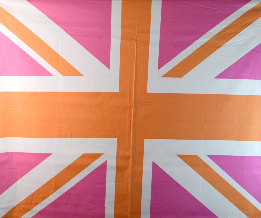 Riley Blake - Union Jack Flag - Pink, Orange & White 3 Riley Blake - Union Jack Flag - Pink, Orange & White