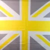 Riley Blake - Union Jack Flag - Yellow, Grey & White -Croft Mill Store riley blake union jack flag yellow grey white