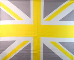 Riley Blake - Union Jack Flag - Yellow, Grey & White