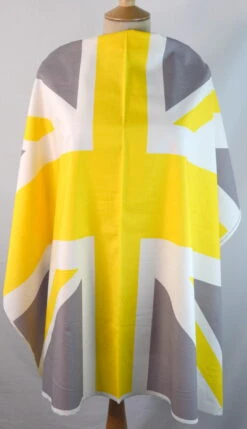 Riley Blake - Union Jack Flag - Yellow, Grey & White -Croft Mill Store riley blake union jack flag yellow grey white cotton dress fabric m